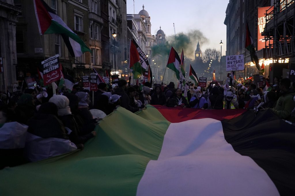 ProPalestinian demonstrations in Paris and London HEAD POST