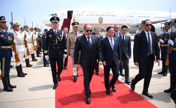 President Abdel Fattah El-Sisi Arrives In Beijing To Attend The China-Arab Co-operation Forum