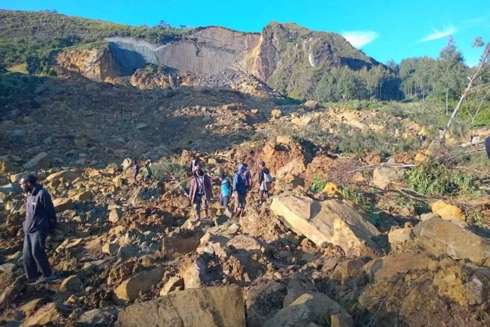 A landslide has struck a remote area of Papua New Guinea.