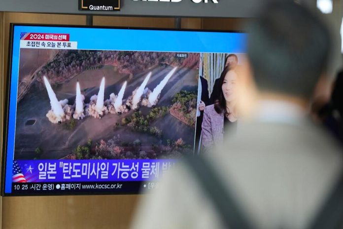 North Korea fires barrage of ballistic missiles ahead of US election