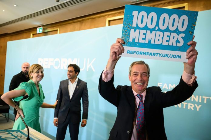 Reform UK party overtakes Conservatives in membership numbers, Farage claims