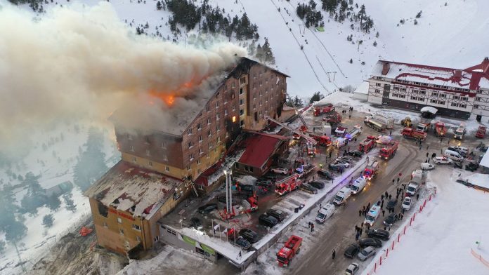 Fire breaks out at ski resort hotel in Turkey, killing at least 10