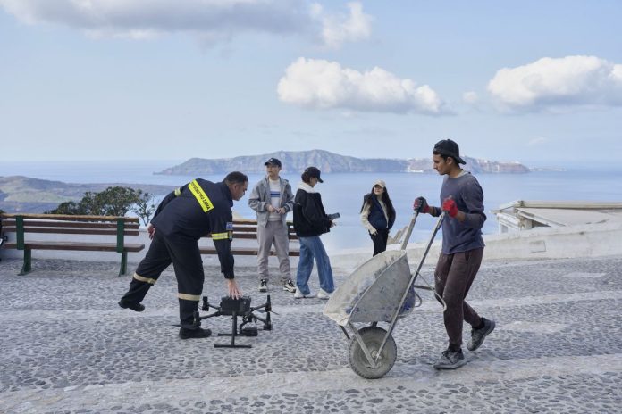 Schools on break for one more week on island of Santorini