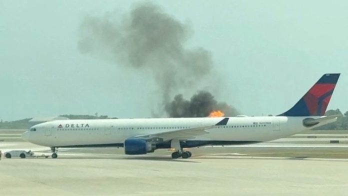 Hundreds evacuated after Delta Air Lines Airbus A330 catches fire at Orlando airport